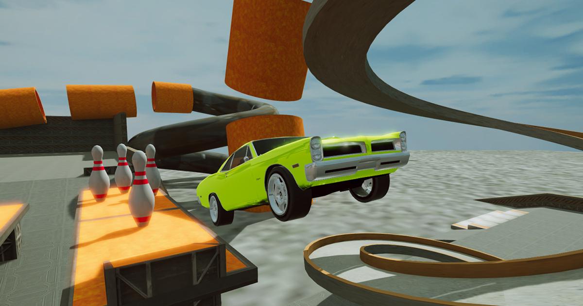Crazy Car Crash Stunts Bowling Edition