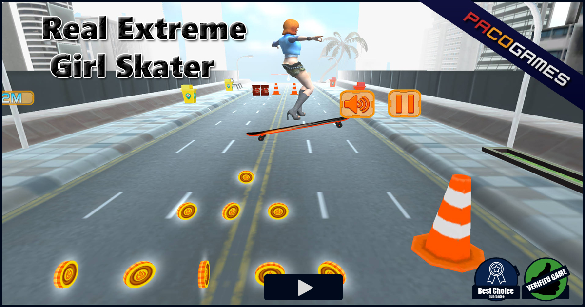 Real Extreme Girl Skater